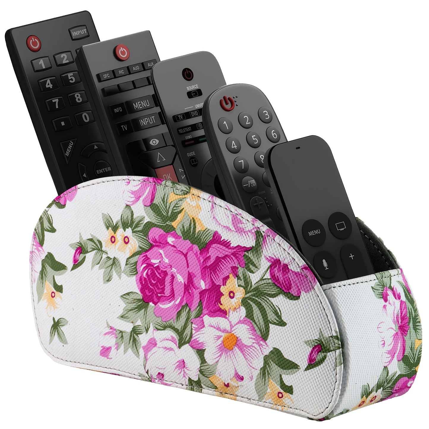 5-Tier Faux Leather Remote Control Holder