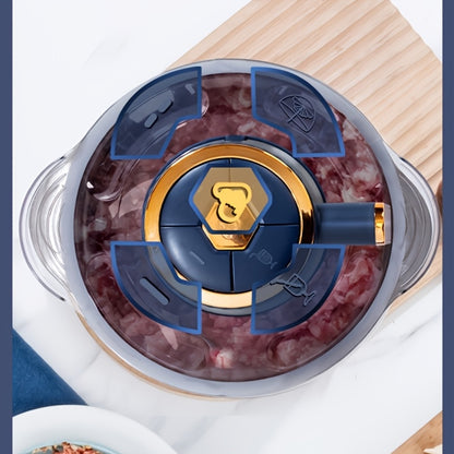 5L Multifunctional Electric Chopper Food Processor Stainless Steel Five-Speed