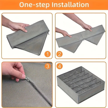 4pcs Underwear & Bras Organizer Storage Boxes