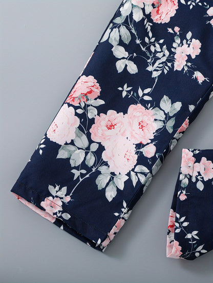 Summer Floral Print Sleeveless Jumpsuit