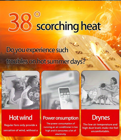 Portable Air Conditioner Humidifier Fan - 3-in-1 Mini Cooling Fan