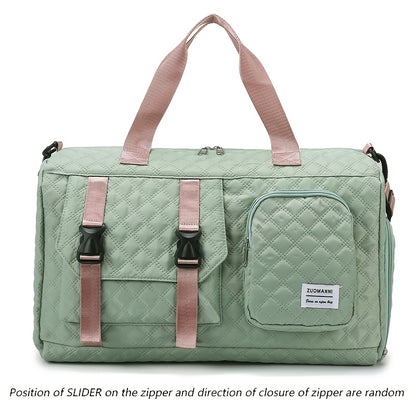 Durable Nylon Argyle Travel Duffle Bag