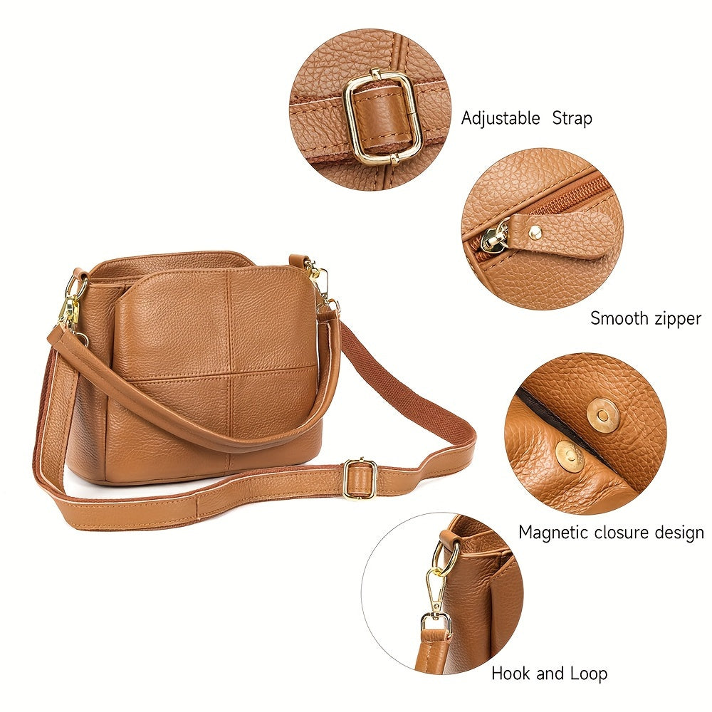 Genuine Leather Crossbody Bag