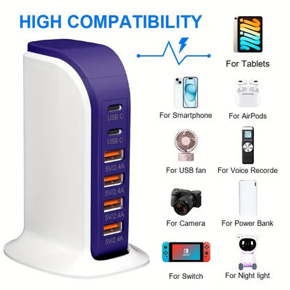 USB Charging Station, 6-Port
