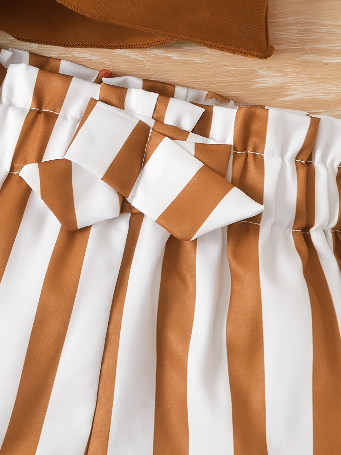 Summer Outfit - Brown & White Stripe