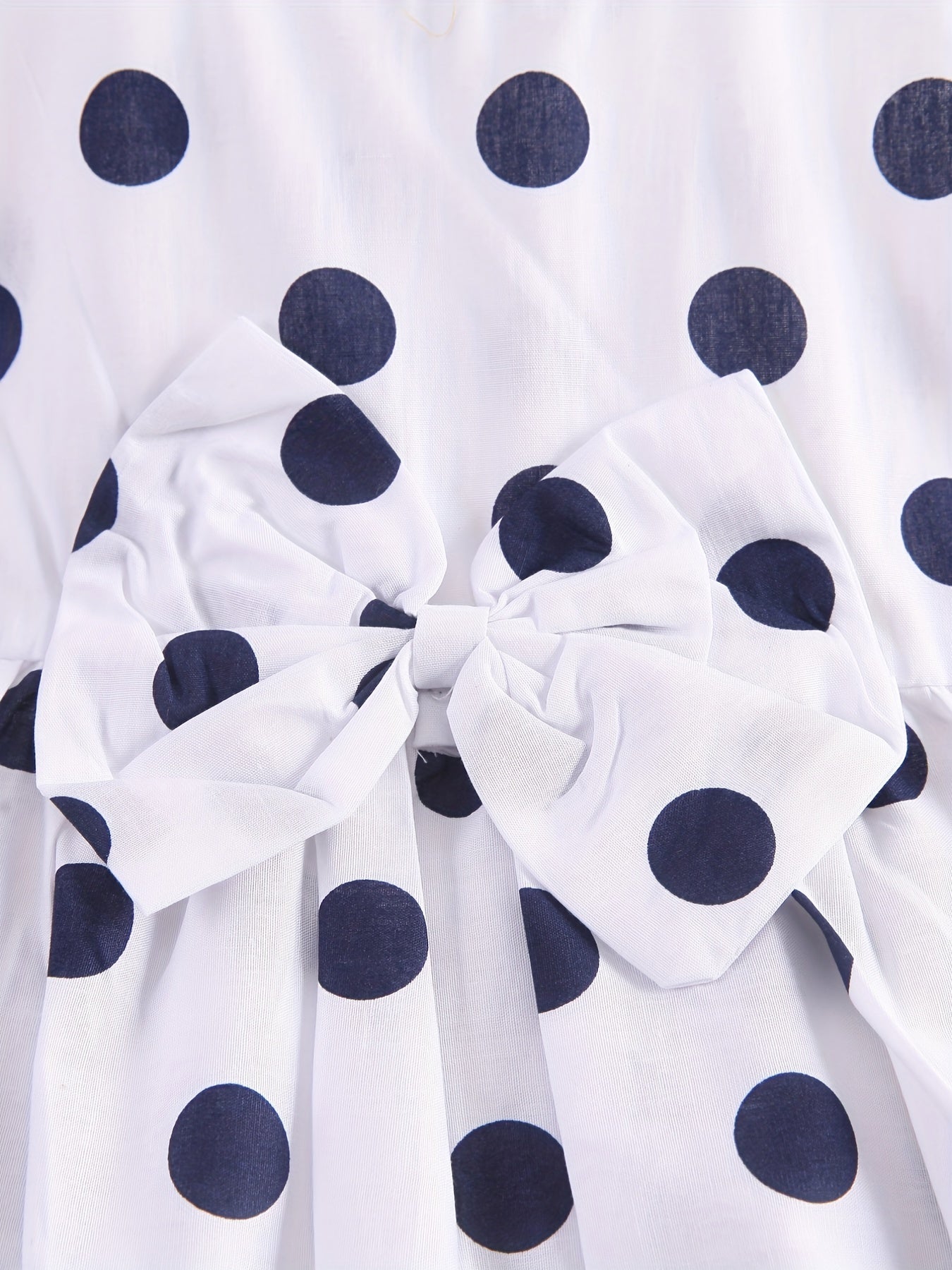 Girls' Bohemian Polka Dot Sleeveless Dress