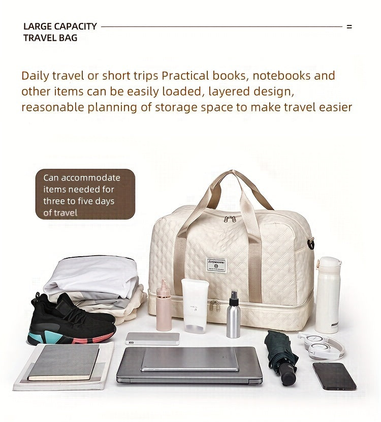 Zuomanni Large Capacity Women's Gym Bag