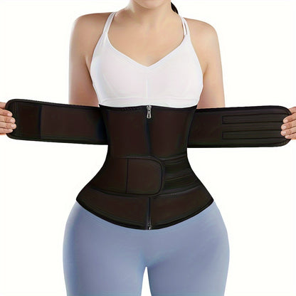 1pc Double Belt Zipper Waist Trainer