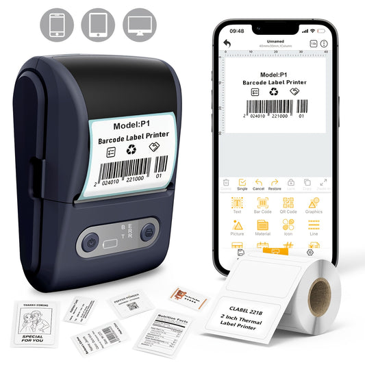 Portable Wireless Thermal Label Printer