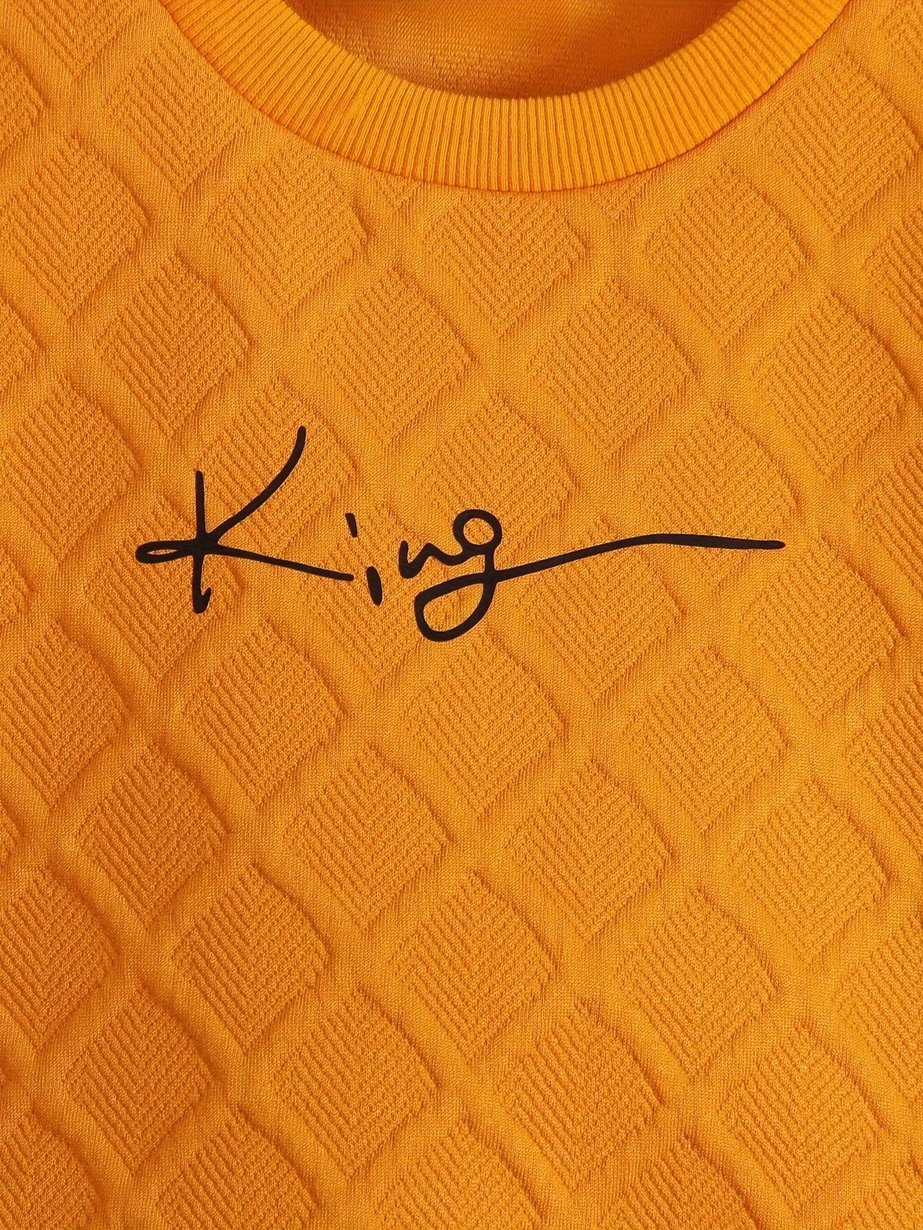 Boys' Long Sleeve Orange Crew Neck Sweat & Casual Jeans Set