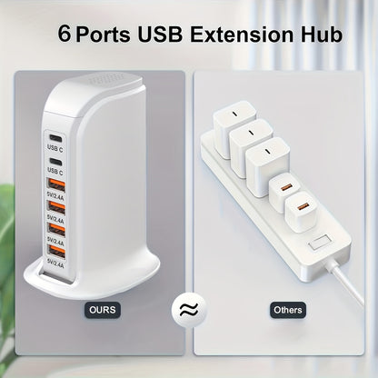 USB Charging Station, 6-Port