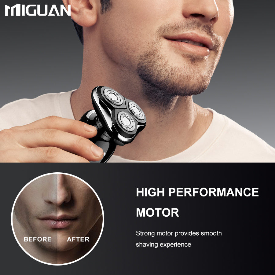 Multi-Function 3-in-1 Electric Grooming Kit-Shaver, Nose Trimmer & Sideburn Razor