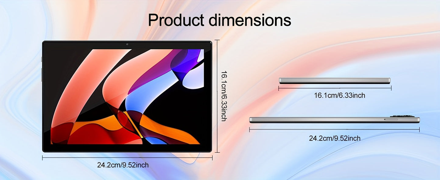 Tablet 10.1 Inch Android 14 OS Pad, 2in 1 Pad with Keyboard, Mouse