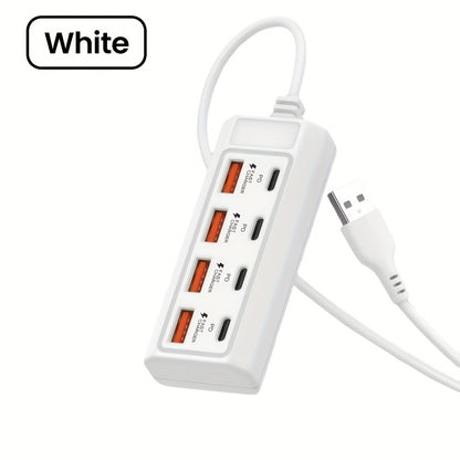 Fast Charging 25W 8-Port USB Adapter [4USB+4PD] Hub