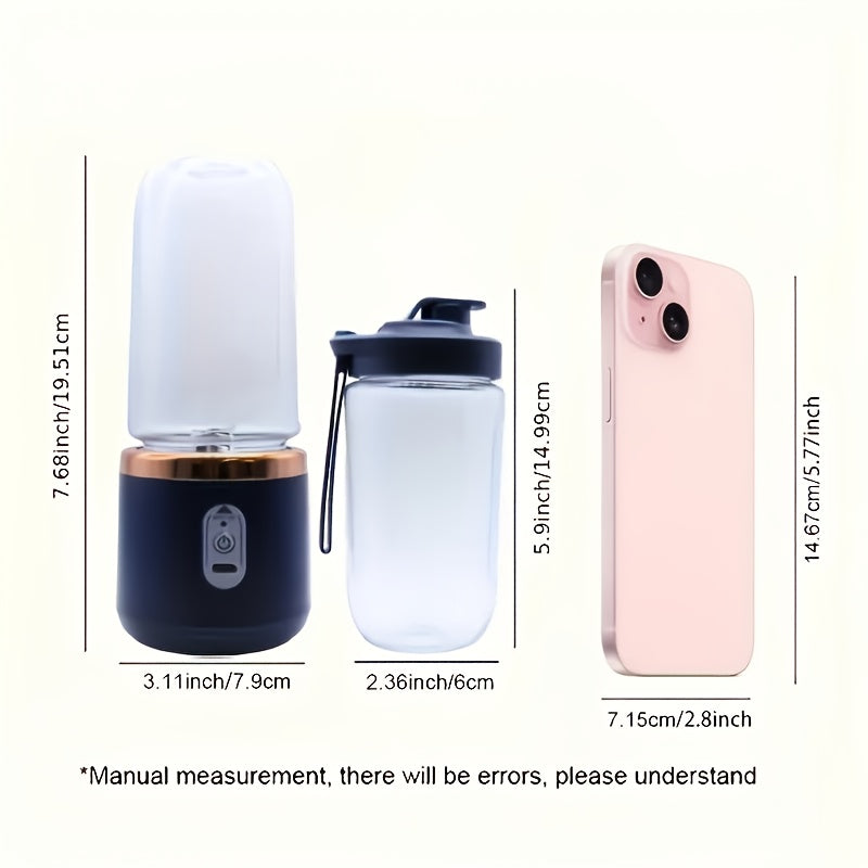 Portable Juicer, 2-in-1 Fruit Blender and Juicer with 6 Blades