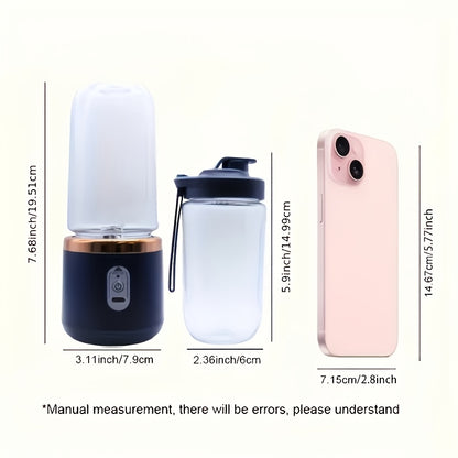Portable Juicer, 2-in-1 Fruit Blender and Juicer with 6 Blades