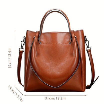 Women'S Genuine Leather Tote & Crossbody