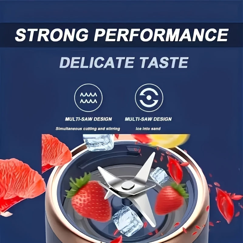 Portable Juicer, 2-in-1 Fruit Blender and Juicer with 6 Blades