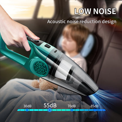 Car Vacuum Cleaner with Strong Suction, Compact Handheld Design for 12V Vehicle Interior Cleaning, Pet Hair Removal, and Carpet Care, Without Battery