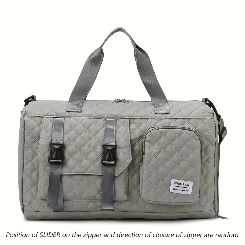 Durable Nylon Argyle Travel Duffle Bag