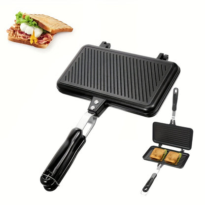 1pc Non-stick Double-sided Frying Pan Sandwich with Handle