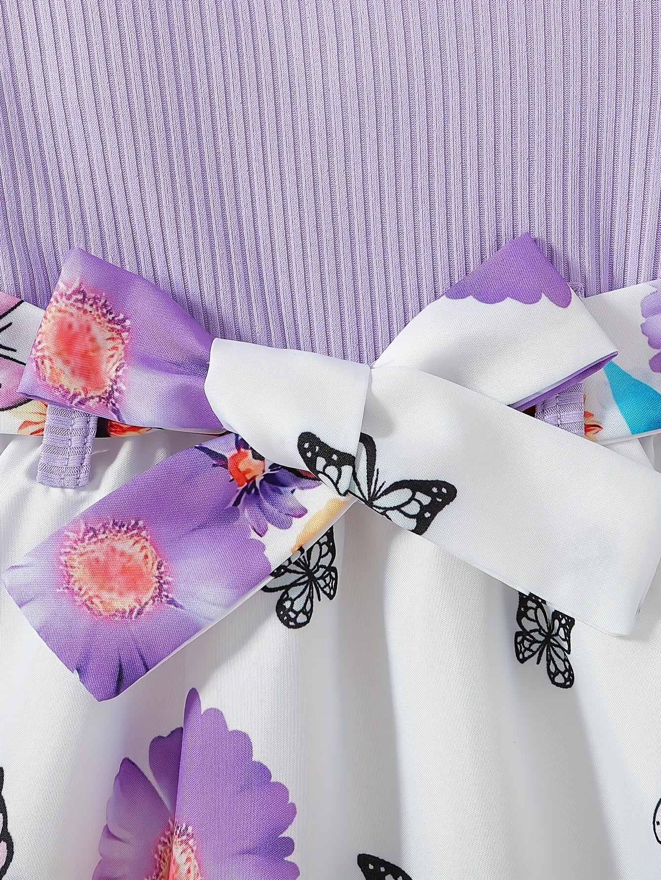 Baby comfortable dress+belt two-piece set