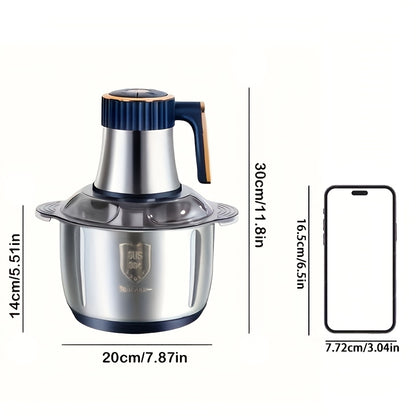 5L Multifunctional Electric Chopper Food Processor Stainless Steel Five-Speed