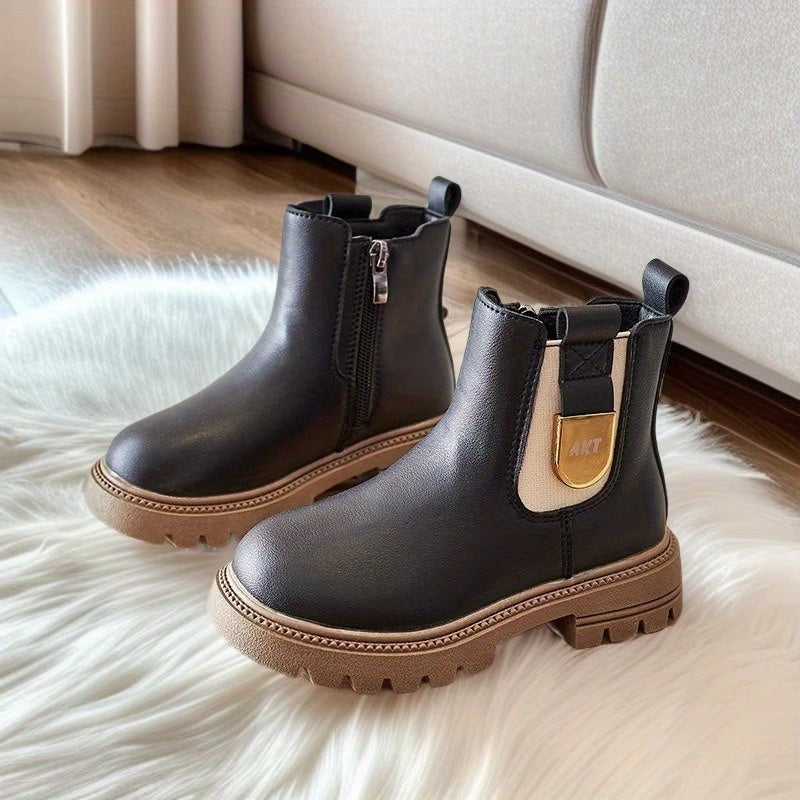 Girls Vintage High-Top Ankle Boots