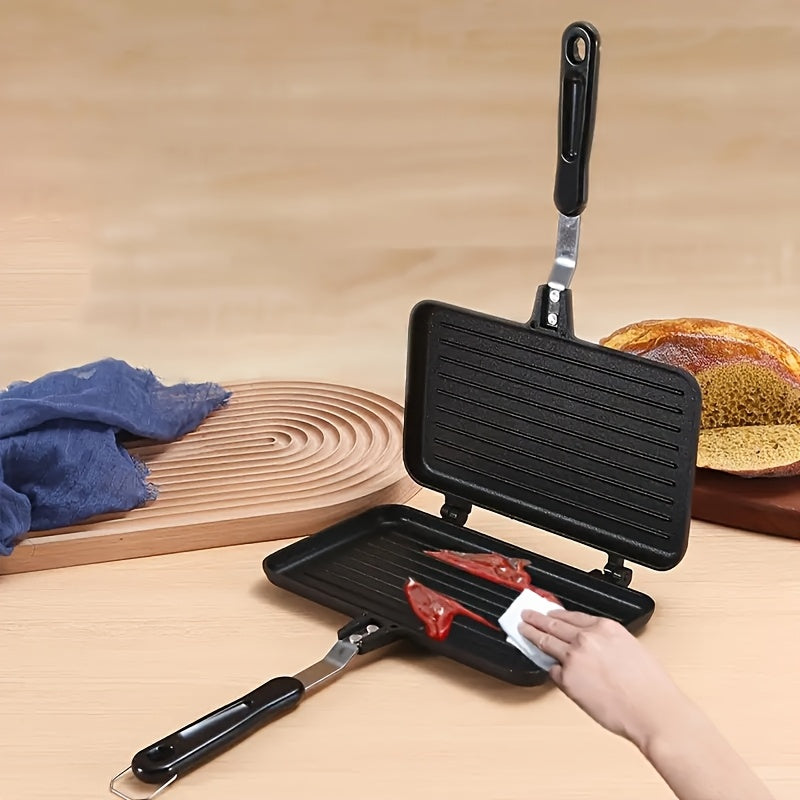 1pc Non-stick Double-sided Frying Pan Sandwich with Handle