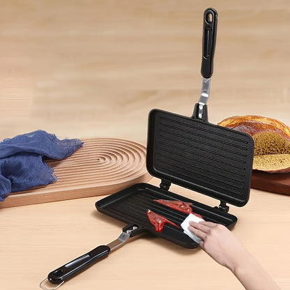 1pc Non-stick Double-sided Frying Pan Sandwich with Handle