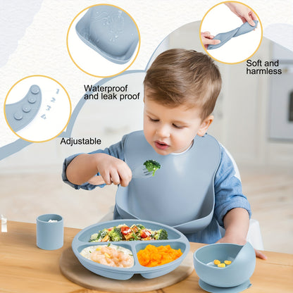 Personalized Silicone Weaning Kit, Cartoon Weaning Kit for Toddlers and Babies