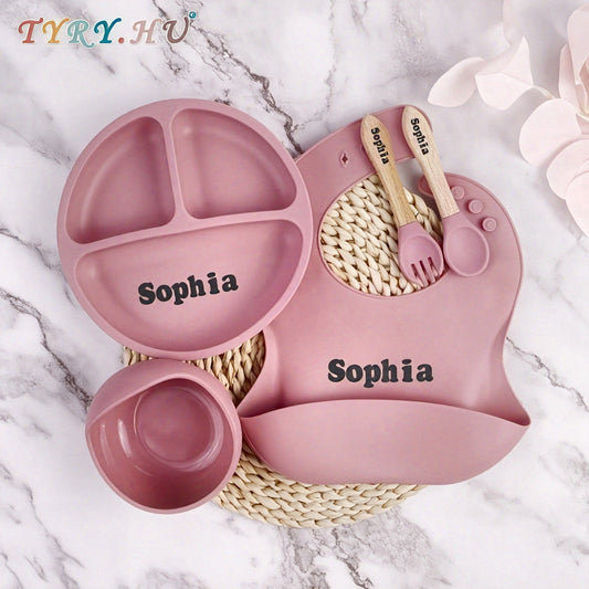 Personalized Silicone Weaning Kit, Cartoon Weaning Kit for Toddlers and Babies