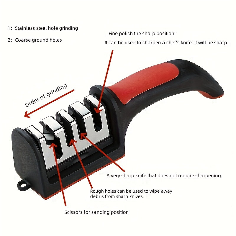 Professional 4-Stage 1pc Knife Sharpener