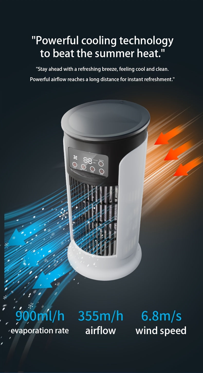 Portable Air Conditioner Humidifier Fan - 3-in-1 Mini Cooling Fan