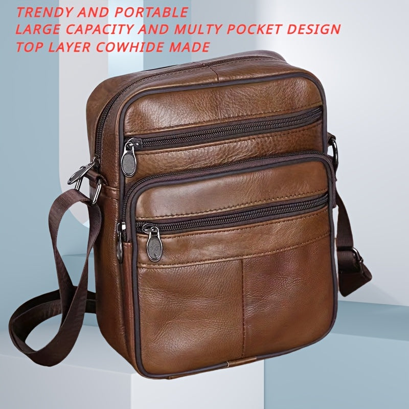 Men's Genuine Leather Crossbody Bag