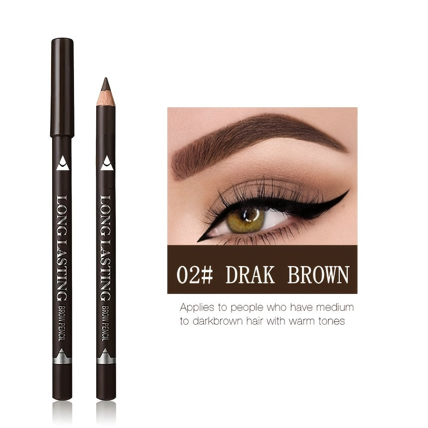 3pcs Eyeliner & Brow Pencil Waterproof And Sweat Proof Multifunctional Makeup Pen Set
