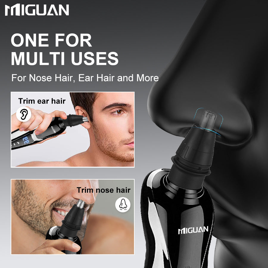 Multi-Function 3-in-1 Electric Grooming Kit-Shaver, Nose Trimmer & Sideburn Razor
