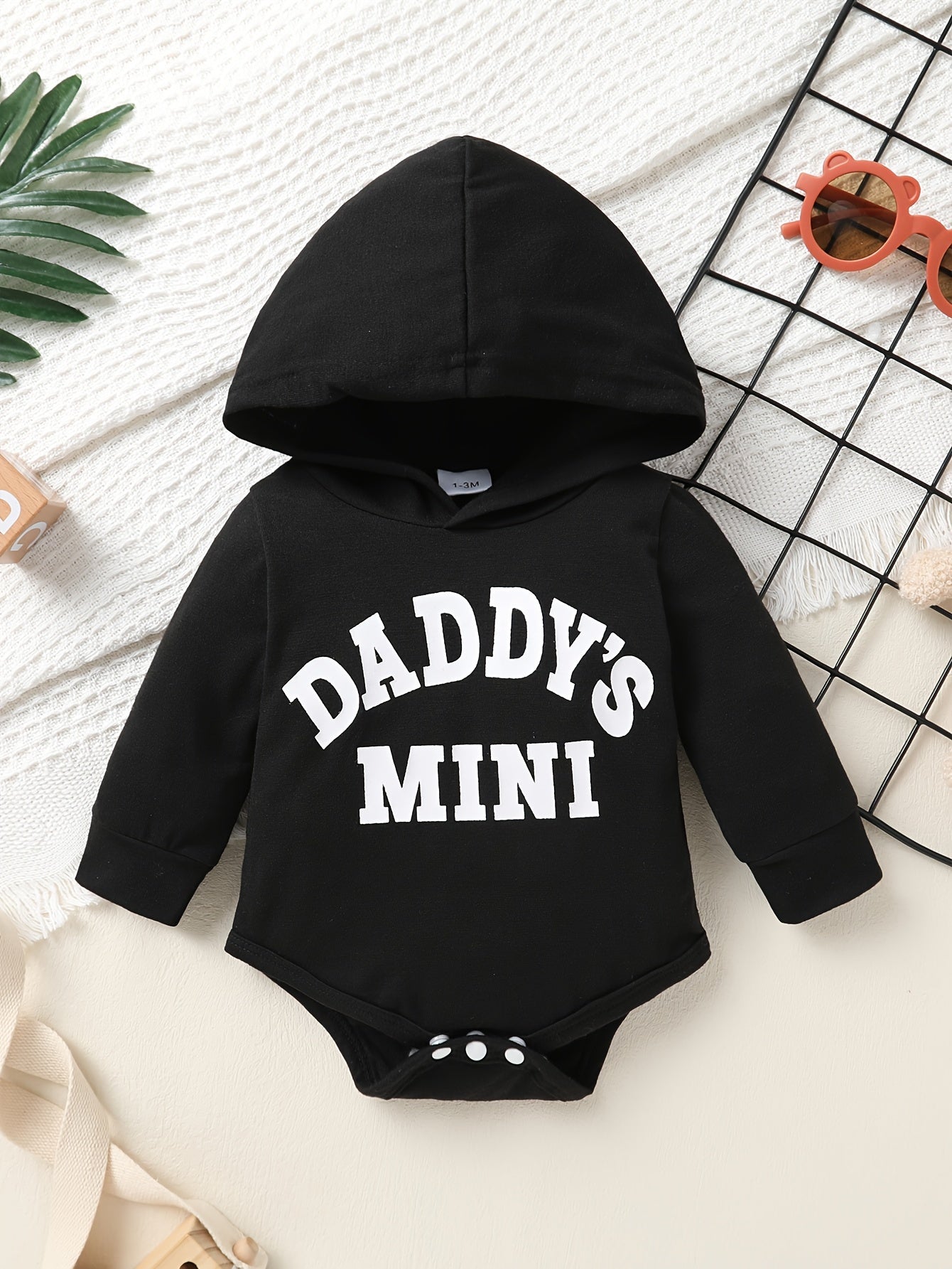 2pcs Newborn Boy's Soft Long Sleeves Hooded Jumpsuit