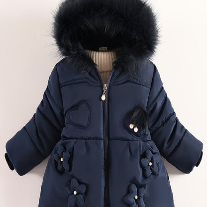 New Girls' Hooded Winter Coat