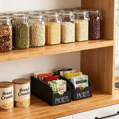 Wooden Two-Piece Seasoning Packet Organizer