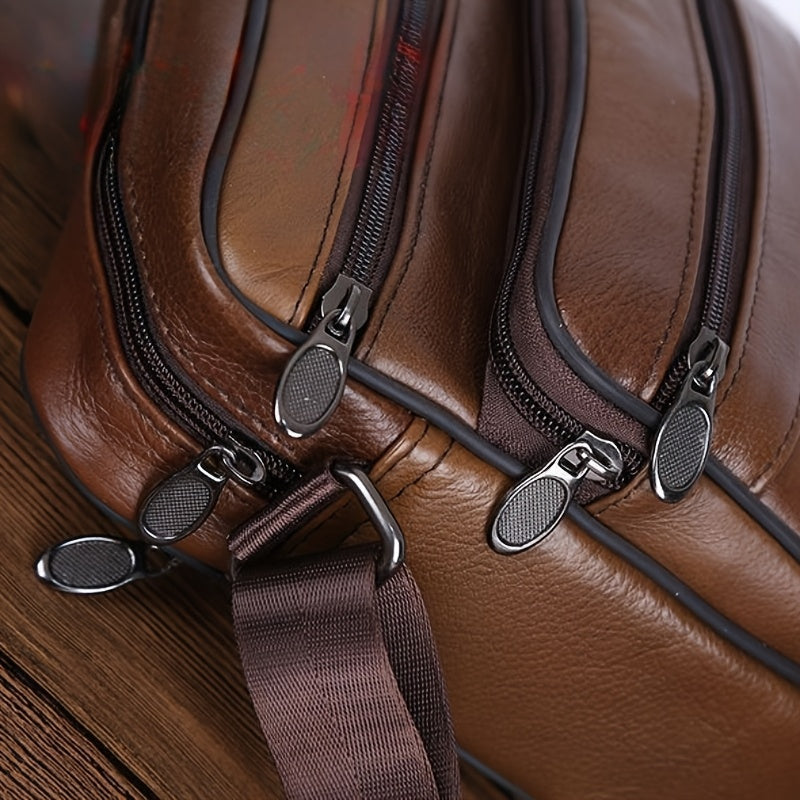 Men's Genuine Leather Crossbody Bag