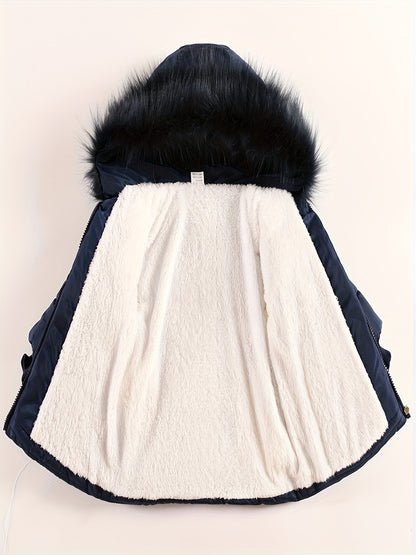 New Girls' Hooded Winter Coat