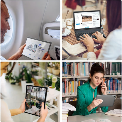 New Android 15, Tablet 12GB (4GB+8GB)+64GB with Keyboard, 10.1 Inches