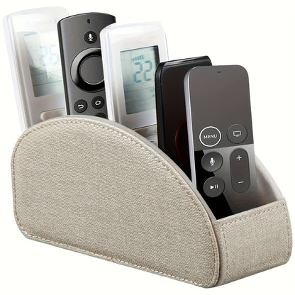 PU Leather Remote Control Holder with 5 Compartments