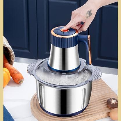 5L Multifunctional Electric Chopper Food Processor Stainless Steel Five-Speed