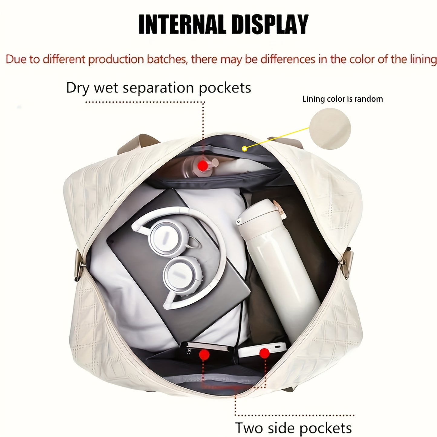 Large Capacity Nylon Travel Duffel Bag