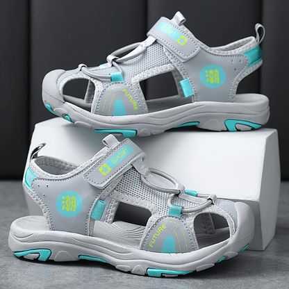 Breathable Mesh Blue & Orange Sandals for Youngsters