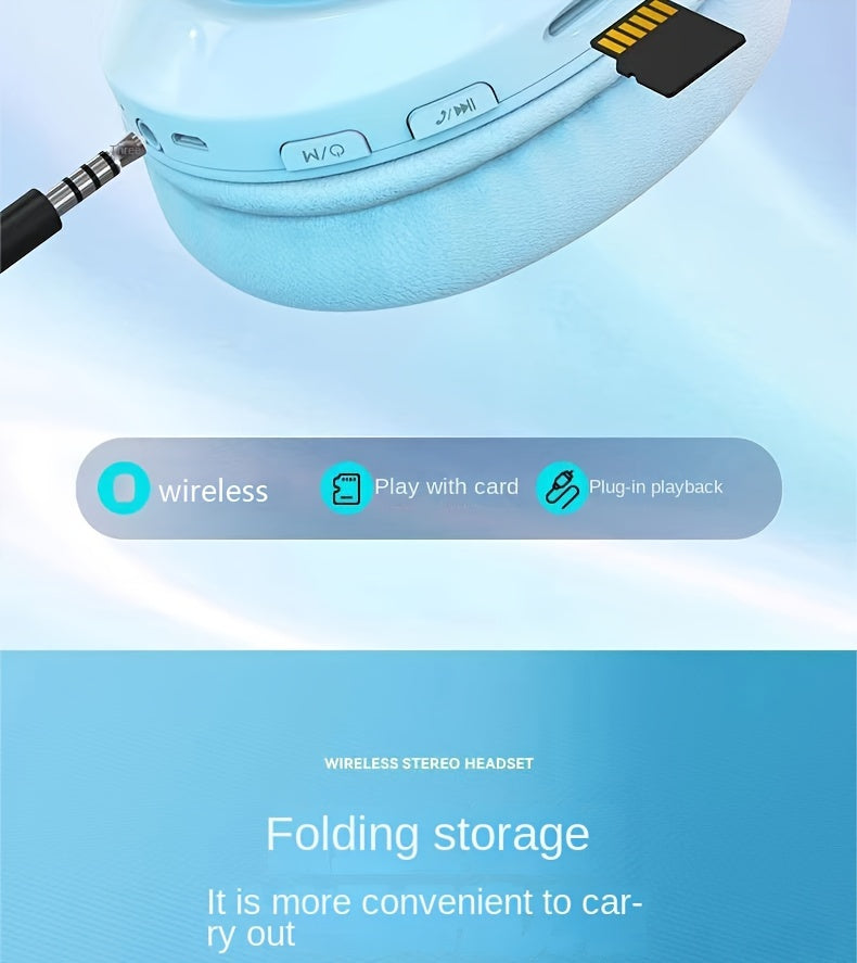 39 Luminous Wireless Headphones with Plug-in