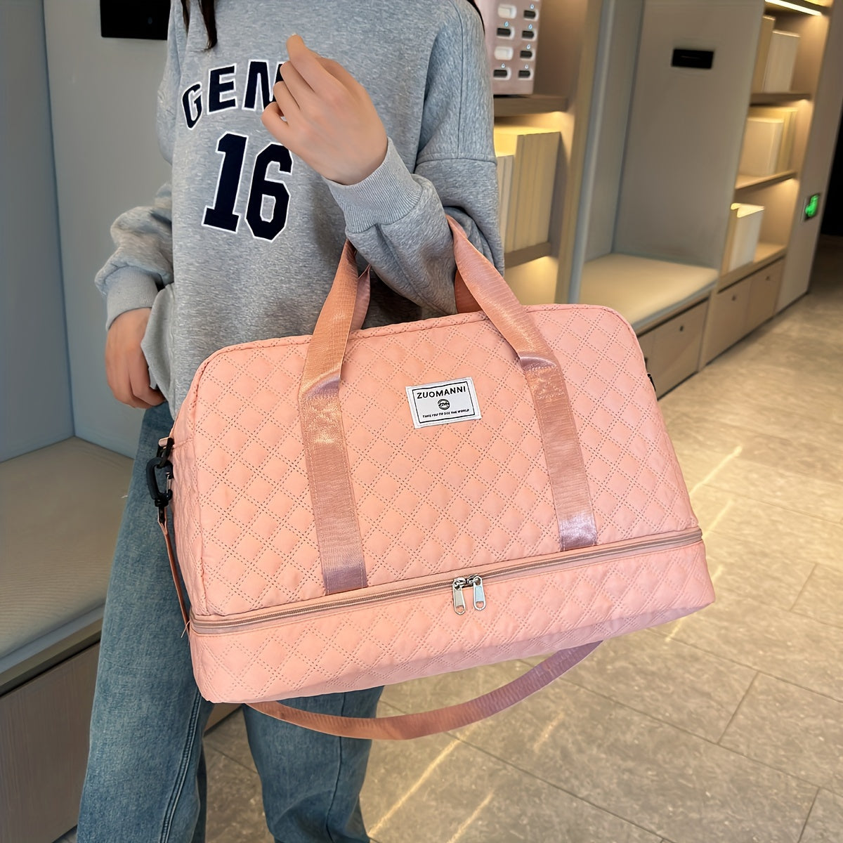 1pc Casual Polyester Travel Duffel Bag