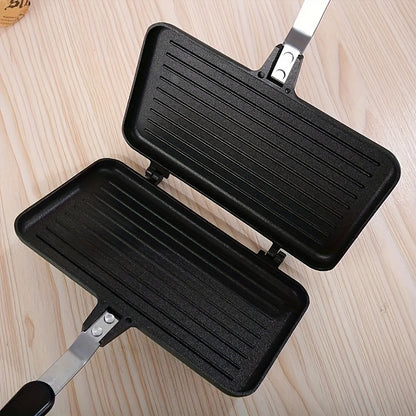 1pc Non-stick Double-sided Frying Pan Sandwich with Handle